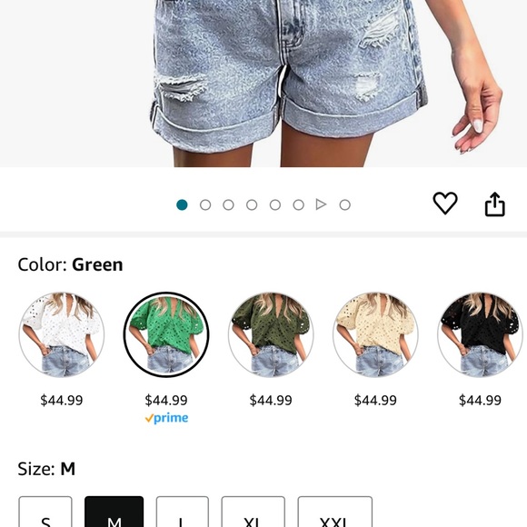 ☀️Pretty Garden Womens Hollow Out Lace Embroidered Blouse - Picture 5 of 7